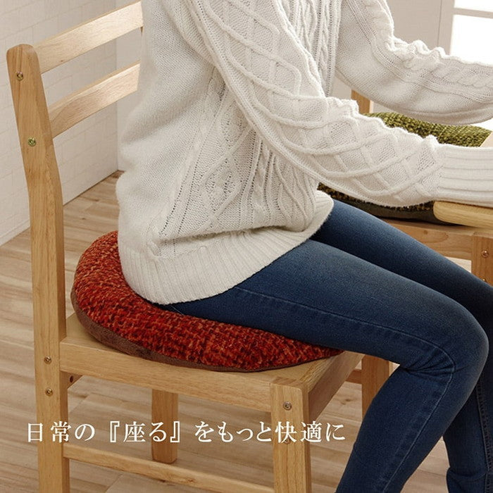 クッション 穴あき 円座 無地 シンプル 約40cmR ベージュ ブラウン グリーン グレー ネイビー オレンジ レッド ihk-1221750020491の画像