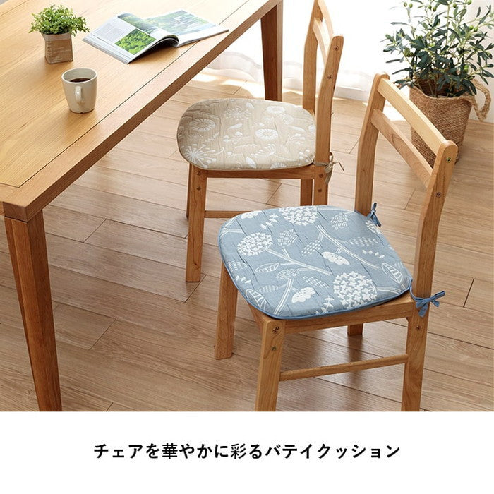 クッション バテイ 椅子 日本製 洗える 北欧 約43×41cm ベージュ ブルー ihk-1222290020391の画像