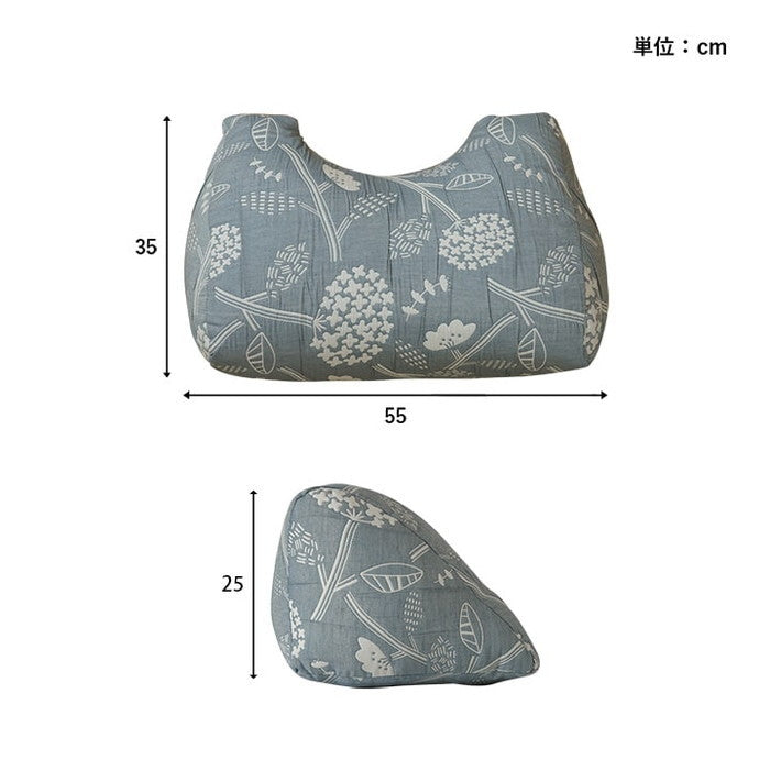 クッション 寄りかかり 洗える 背もたれ 北欧 約55×35cm ベージュ ブルー ihk-1222290021001の画像