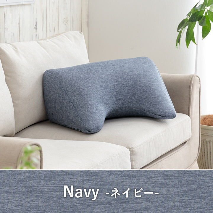 クッション リビング 寄りかかり 冷感 ひんやり シンプル スマホ リラックス 約55×35×25cm グレー グレー ネイビー ihk-1223660131001の画像