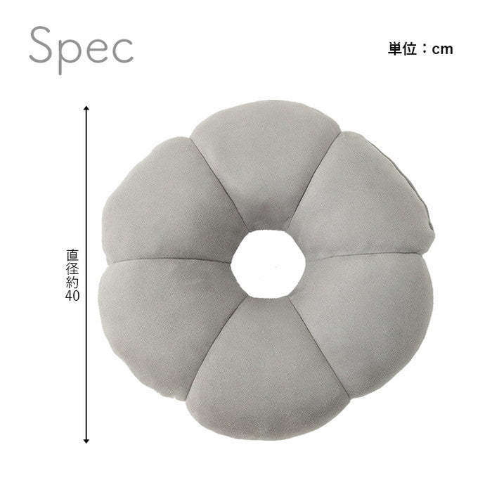 クッション 円座 花 穴あき パステル グリーン 約40cm丸 グリーン グレー ピンク ihk-1224470120415の画像