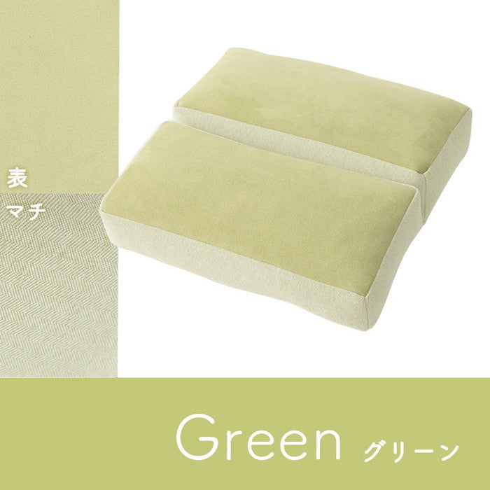 クッション 2連 腰当 セアテ シート パステル グリーン 約42×42cm グリーン グレー ピンク ihk-1224470122191の画像