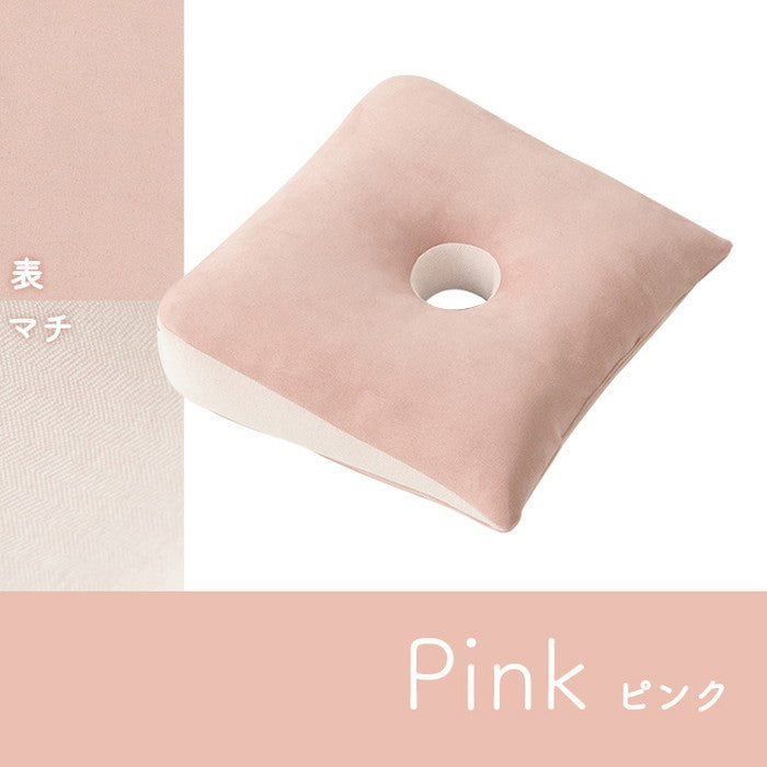 クッション 円座 穴あき パステル グリーン 約40×39cm グリーン グレー ピンク ihk-1224470124991の画像