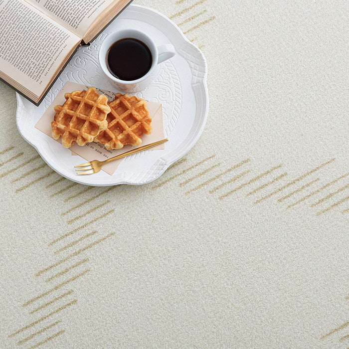 ラグ カーペット ベニワレン柄 シンプル 撥水 手洗い ボリュームラグ ホットカーペット対応 床暖房対応 約200×250cm グレー アイボリー ihk-1274040133201の画像