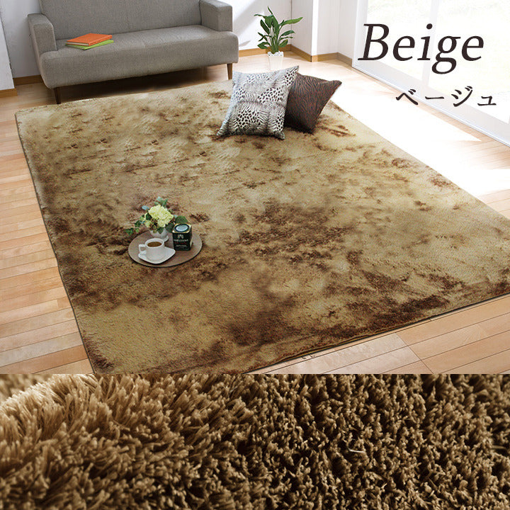 ラグ カーペット 2畳 無地 シャギー調 選べる7色 円形 ラルジュ ネイビー 約185cm丸 ホットカーペット対応 ネイビー ベージュ ブラウン グリーン グレー アイボリー オレンジ パープル ihk-1280200190603の画像