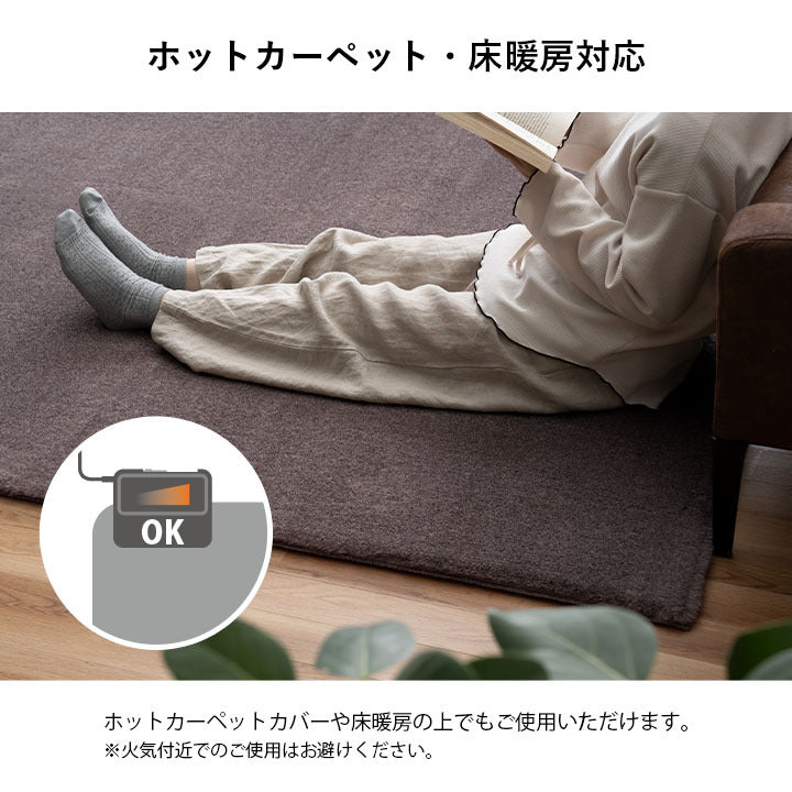 ラグ おしゃれ 長方形 ふわふわ 冬 フェイクファー 無地 ココアブラウン 約200×240cm ココアブラウン ミルキーベージュ セピアブラウン ihk-1281280311303の画像