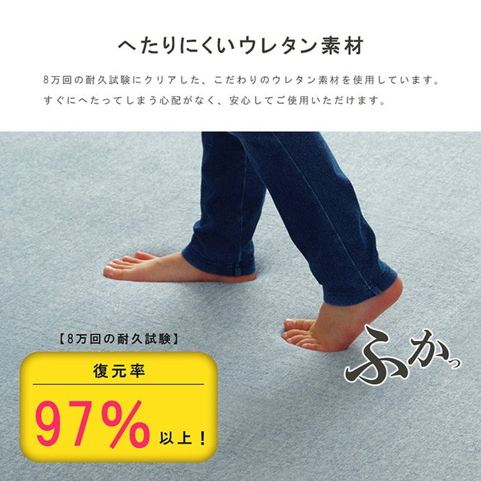 ラグ 長方形 滑りにくい 防音 ボリューム 厚い へたりにくい パイル地 無地 約185×240cm 約3畳 オールシーズン ホットカーペット対応 床暖房対応 ベージュ ブルー グレー ihk-1290510025602の画像