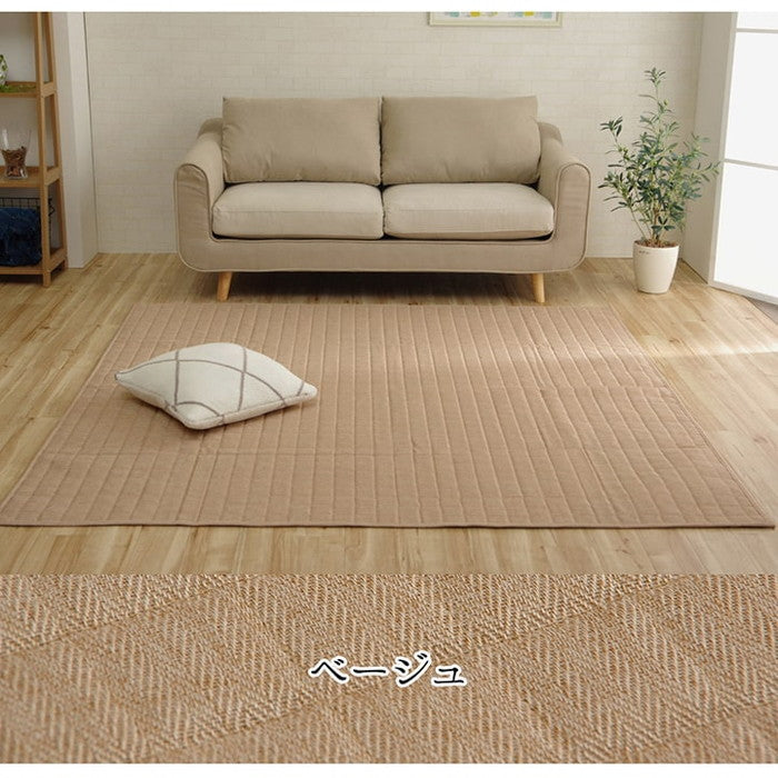 ラグ カーペット 長方形 3畳 洗える 無地 約200×250cm ホットカーペット 長方形対応 ベージュ ブラウン グリーン グレー アイボリー ネイビー ローズ ihk-1291300026501の画像
