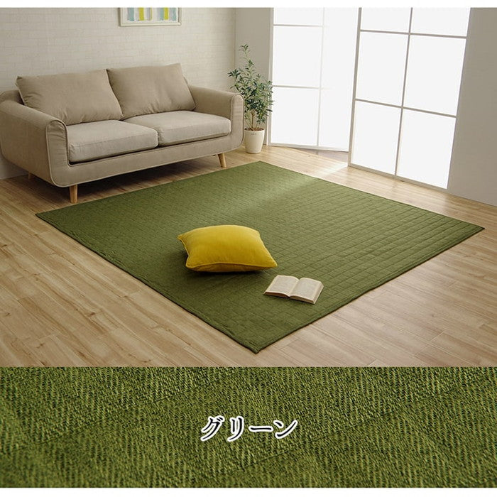 ラグ カーペット 長方形 3畳 洗える 無地 約200×250cm ホットカーペット 長方形対応 ベージュ ブラウン グリーン グレー アイボリー ネイビー ローズ ihk-1291300026501の画像