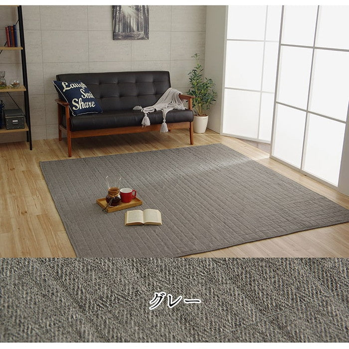 ラグ カーペット 長方形 3畳 洗える 無地 約200×250cm ホットカーペット 長方形対応 ベージュ ブラウン グリーン グレー アイボリー ネイビー ローズ ihk-1291300026501の画像