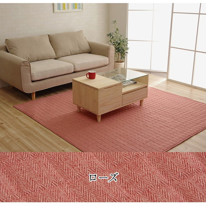 ラグ カーペット 長方形 3畳 洗える 無地 約200×250cm ホットカーペット 長方形対応 ベージュ ブラウン グリーン グレー アイボリー ネイビー ローズ ihk-1291300026501の画像