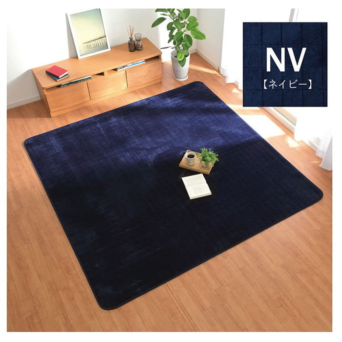 ラグ 滑りにくい 暖かい 保温 蓄熱 断熱 アルミ 無地 約200×240cm ホットカーペット対応 ベージュ ブラウン グリーン グレー ネイビー ihk-1292641026401の画像