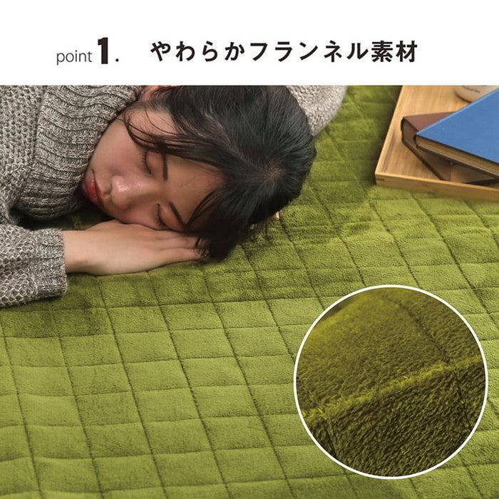 ラグ 滑りにくい 暖かい 保温 蓄熱 断熱 アルミ 無地 約200×240cm ホットカーペット対応 ベージュ ブラウン グリーン グレー ネイビー ihk-1292641026401の画像