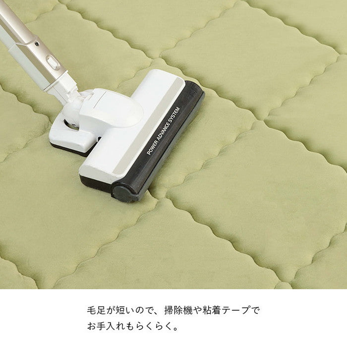 ラグ 滑りにくい 防音 ボリューム 厚い 洗える 手洗い 乾きやすい もっちり 無地 約185×240cm 約3畳 床暖房 ホットカーペット対応 こたつ敷布団 ベージュ グリーン グレー ihk-1294860026401の画像