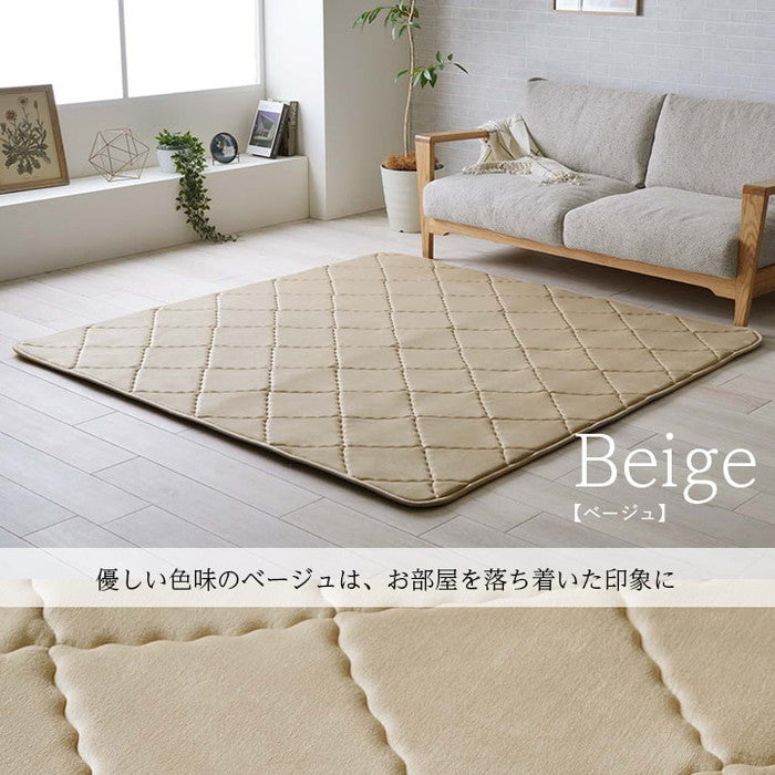 ラグ 滑りにくい 防音 ボリューム 厚い 洗える 手洗い 乾きやすい もっちり 無地 約185×240cm 約3畳 床暖房 ホットカーペット対応 こたつ敷布団 ベージュ グリーン グレー ihk-1294860026401の画像