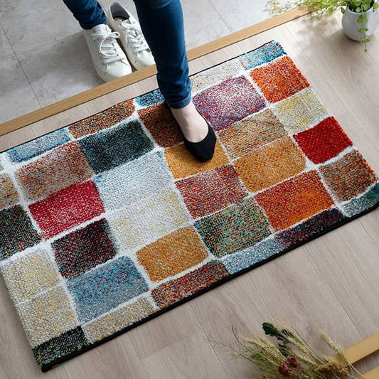 玄関マット トルコ製 ウィルトン織り 約50×80cm 抗菌防臭 消臭機能 へたりにくい ihk-1311070011701の画像