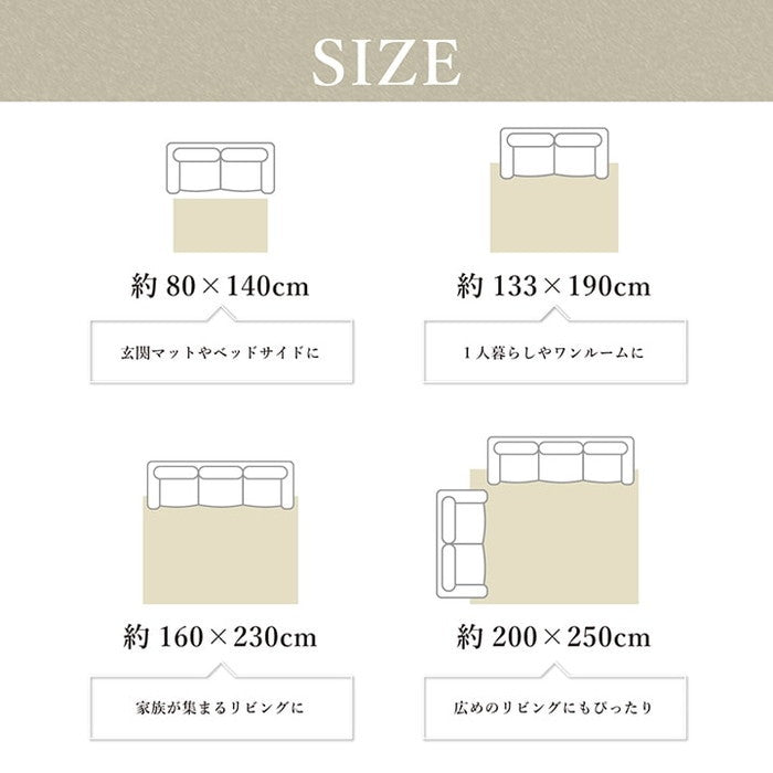 モルドバ製 ウィルトン織り カーペット 柔らかタッチ 約200×250cm ihk-1320550010601