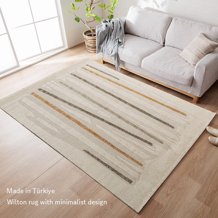 カーペット デザインラグ ウィルトンカーペット ルームマット ラグマット 長方形 北欧柄 シンプル 約80×140cm ihk-1321650010101の画像