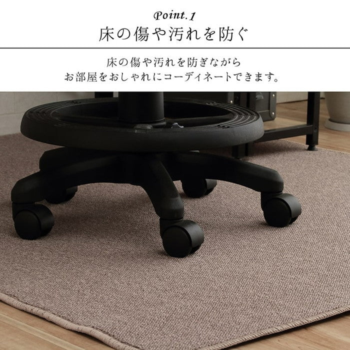 デスクカーペット 日本製 抗菌 消臭 清潔 撥水 抗アレル物質 ダニ対策 約117×140cm ベージュ ブラウン グリーン ナチュラル ピンク ihk-1340940020611