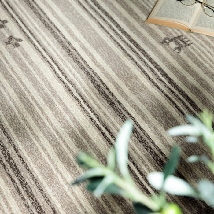 カーペット 抗菌ラグ 消臭ラグ 抗ウイルス ホットカーペット対応 ダイニング ラグ 長方形 ギャベ柄 約190×240cm ブラウン グレー ihk-1341440062003の画像