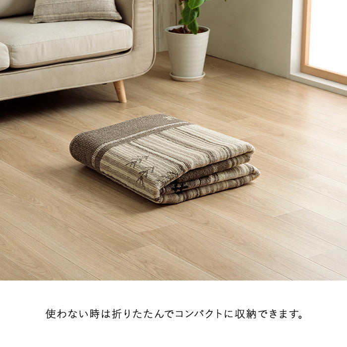 カーペット 抗菌ラグ 消臭ラグ 抗ウイルス ホットカーペット対応 ダイニング ラグ 長方形 ギャベ柄 約190×240cm ブラウン グレー ihk-1341440062003の画像