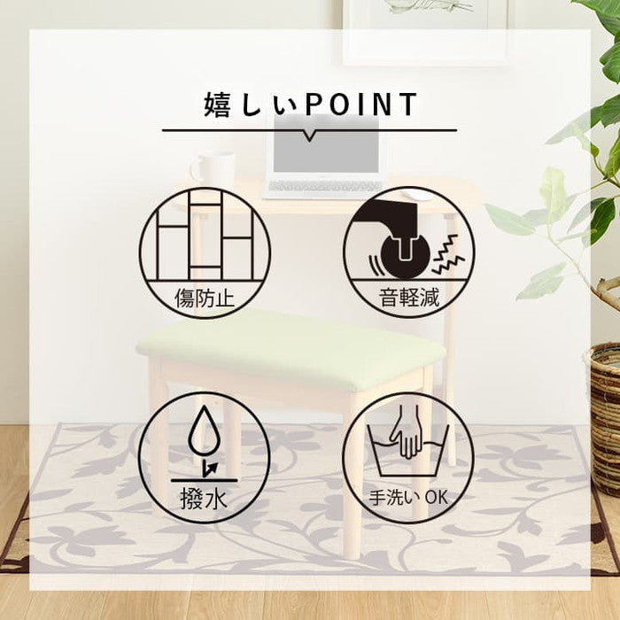 デスクカーペット キッズルームマット デスクワークマット ボタニカル柄 撥水 約110×133cm ベージュ ダークブラウン ihk-1341490020503の画像