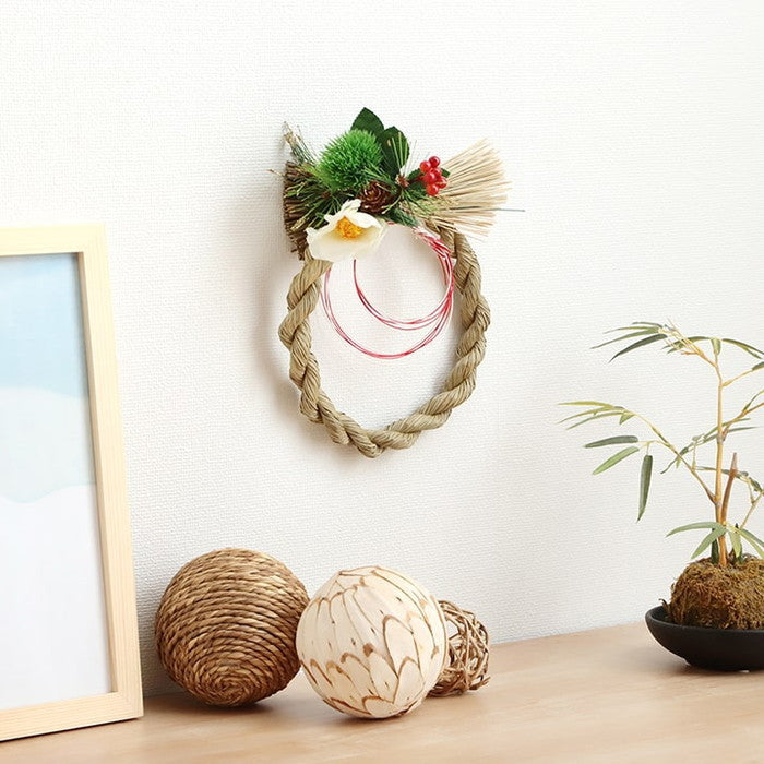 い草 リース 雑貨 飾り 消臭効果 リッラクス効果 アレンジ 約20cm丸 ihk-1370350015108の画像