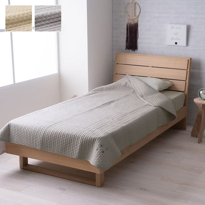 寝具 肌掛け布団 掛布団 綿 100％ イブル 洗える ギフト シングル 約140×190cm グレー アイボリー ihk-1380000000444の画像