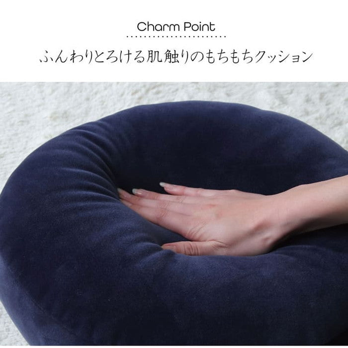 クッション 無地 もっちり セアテ 40R×6cm ブラック ネイビー グリーン ブラウン ihk-1380000000481の画像