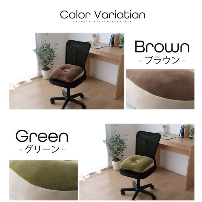 クッション 無地 もっちり 快適フィット 40×37cm ブラック ネイビー グリーン ブラウン ihk-1380000000489の画像
