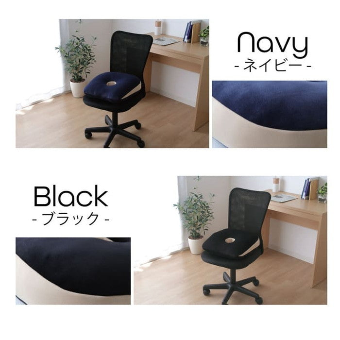 クッション 無地 もっちり 快適フィット 40×37cm ブラック ネイビー グリーン ブラウン ihk-1380000000489の画像