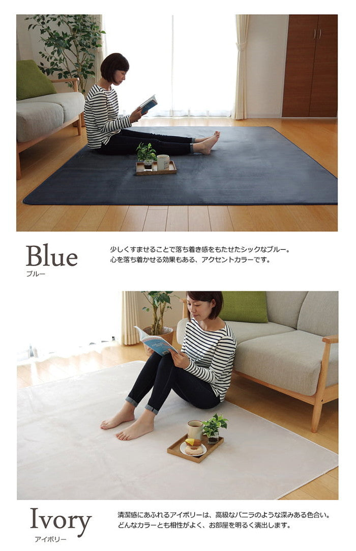 ラグ カーペット だ円 洗える 抗菌 防臭 無地 ピオニー 約140×200cm楕円 ホットカーペット対応 グリーン ブルー アイボリー ベージュ ブラウン ihk-1380000001057の画像