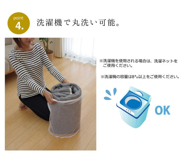 抗菌・防臭 ウォッシャブル フランネル ホットカーペットカバー WSミリオン RUG」 約200×250cm ネイビー グレー ihk-1380000001488の画像