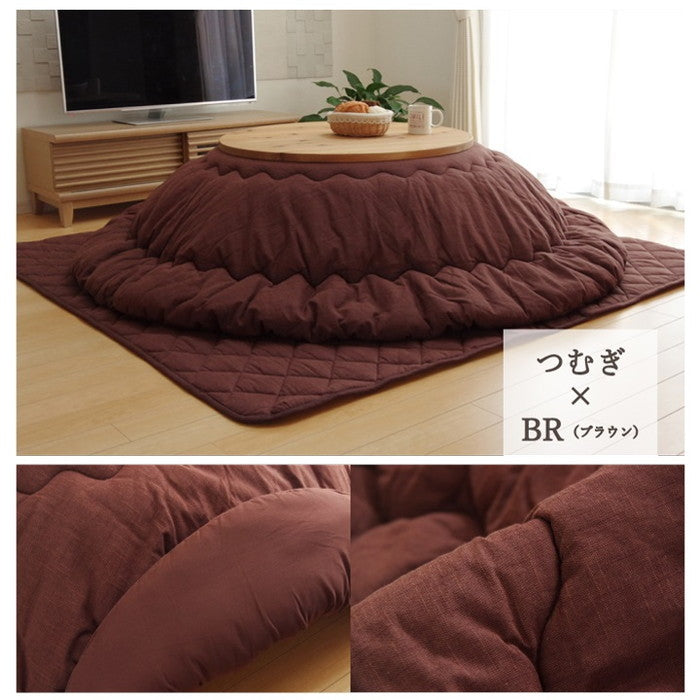 こたつ布団 だ円 楕円 掛け単品 デニム 先染めデニムIT 約185×225cm楕円 厚掛けタイプ ブラック カーキ グレー ネイビー ihk-1380000002487の画像