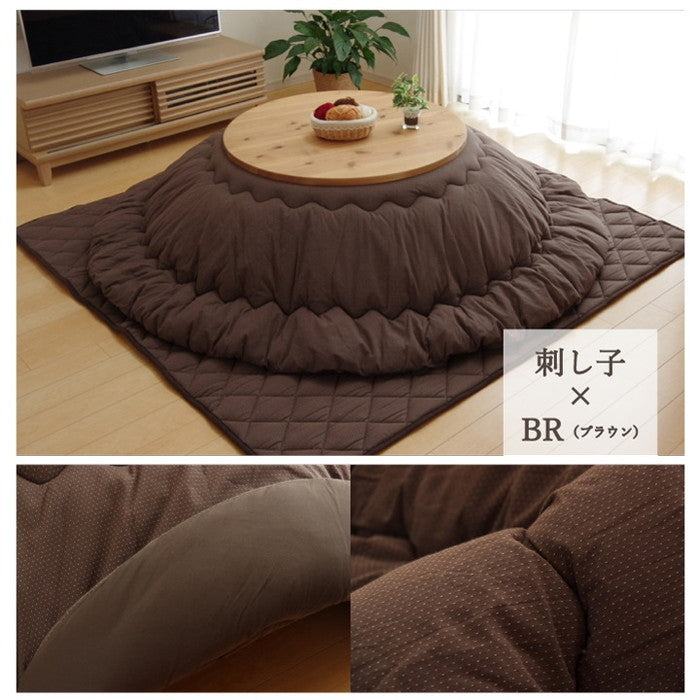 こたつ布団 だ円 楕円 掛け単品 デニム 先染めデニムIT 約185×225cm楕円 厚掛けタイプ ブラック カーキ グレー ネイビー ihk-1380000002487の画像