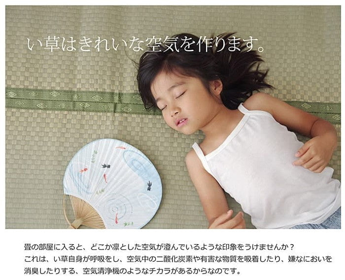 純国産 い草 上敷き カーペット 市松織 不知火 江戸間10畳 約440×352cm 熊本県八代産イ草使用 ihk-1400010012902の画像