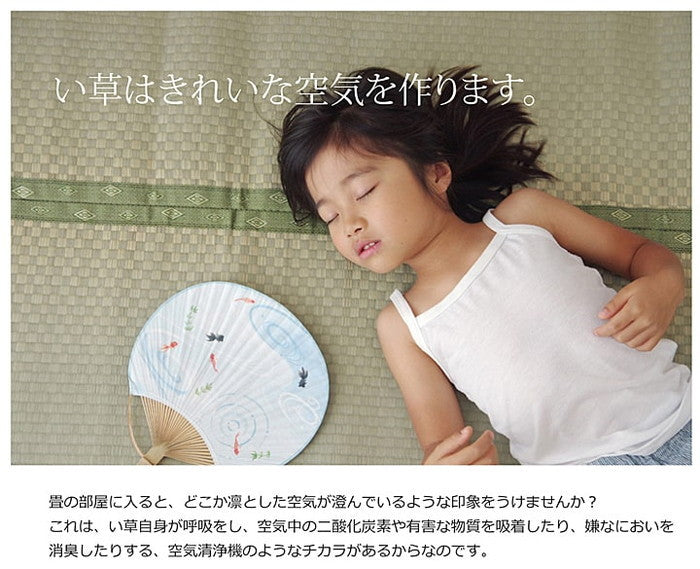 純国産 い草 上敷き カーペット 市松織 不知火 三六間10畳 約455×364cm 熊本県八代産イ草使用 ihk-1400010013902の画像