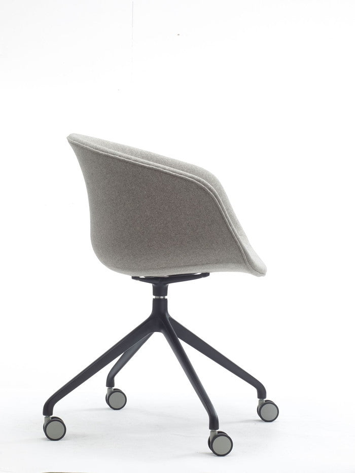 モーブ ダイニング チェア キャスターレッグ MAUVE Dining Chair CasterLeg シェル 白のみ 内側 ファブリック 3年保証付 デザイナーズ ジェネリック家具 リプロダクト inv-665hの画像
