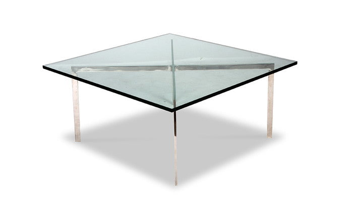 ミース・ファン・デル・ローエ バルセロナ コーヒーテーブル BARCELONA Coffee Table 12?強化ガラス 3年保証付 inv-8029bt