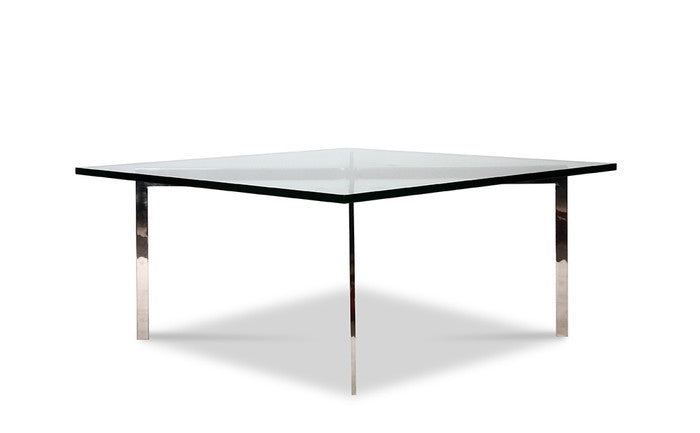 ミース・ファン・デル・ローエ バルセロナ コーヒーテーブル BARCELONA Coffee Table 12?強化ガラス 3年保証付 inv-8029bt