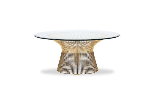 ウォーレン・プラットナー プラットナー コーヒーテーブル PLATNER Coffee Table 金メッキ ブラック フレーム 3年保証付 inv-8848btgol