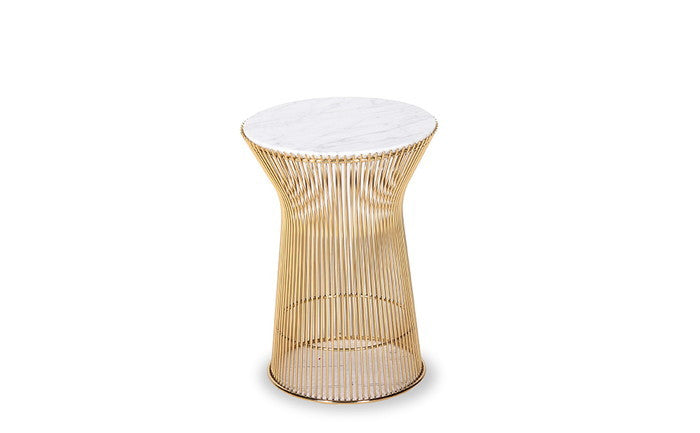 ウォーレン・プラットナー プラットナー サイドテーブル PLATNER Side Table 白大理石 3年保証付 inv-919btsil-wh