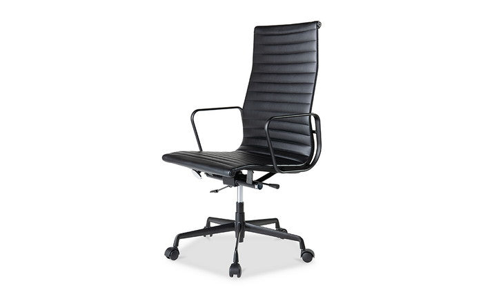 チャールズ&レイ・イームズ アルミナムグループ ハイバック エグゼクティブチェア フラットパッド Aluminum Group Executive Chair FlatPad PU ファブリック 3年保証付 inv-e001a-pu