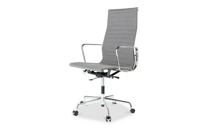 チャールズ&レイ・イームズ アルミナムグループ ハイバック エグゼクティブチェア フラットパッド Aluminum Group Executive Chair FlatPad PU ファブリック 3年保証付 inv-e001a-pu