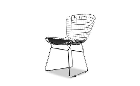 ハリー・ベルトイア ワイヤー サイドチェア WIRE Side Chair セミアニリンレザー 本革 3年保証付 inv-js-8811xa