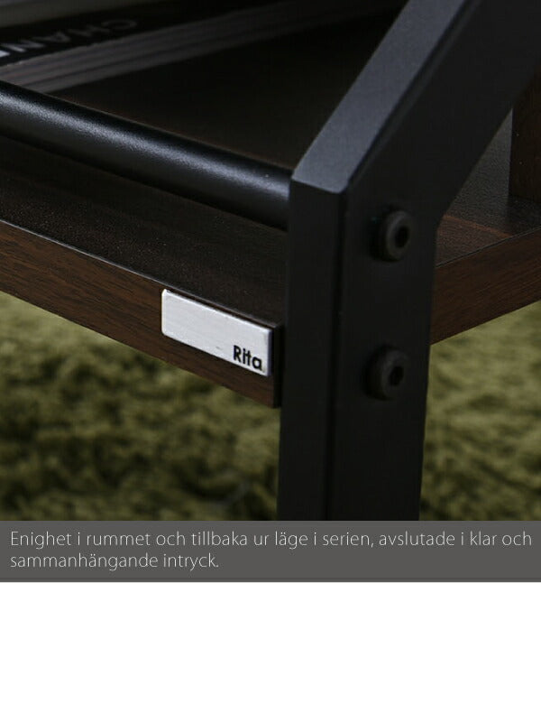 テーブル ローテーブル Rita 北欧風センターテーブル 北欧 テイスト おしゃれ 木製 スチール ホワイト ブラック jk-rt-007の画像