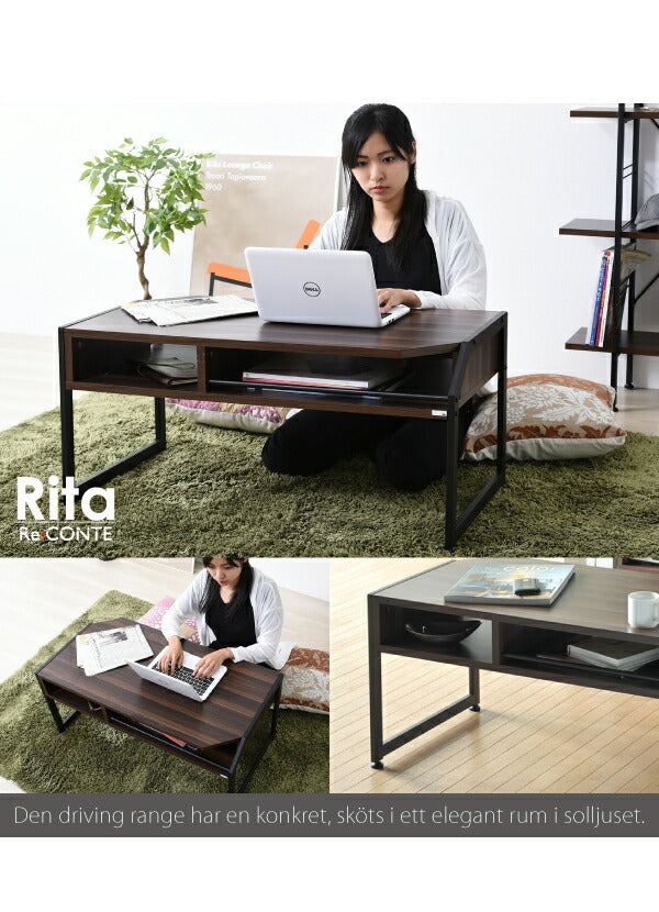 テーブル ローテーブル Rita 北欧風センターテーブル 北欧 テイスト おしゃれ 木製 スチール ホワイト ブラック jk-rt-007の画像