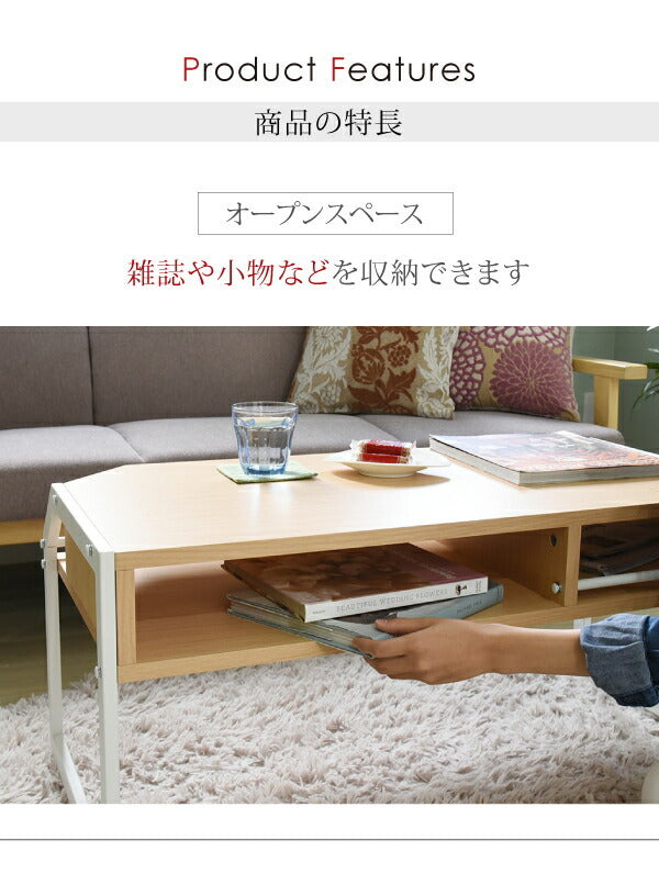 テーブル ローテーブル Rita 北欧風センターテーブル 北欧 テイスト おしゃれ 木製 スチール ホワイト ブラック jk-rt-007の画像