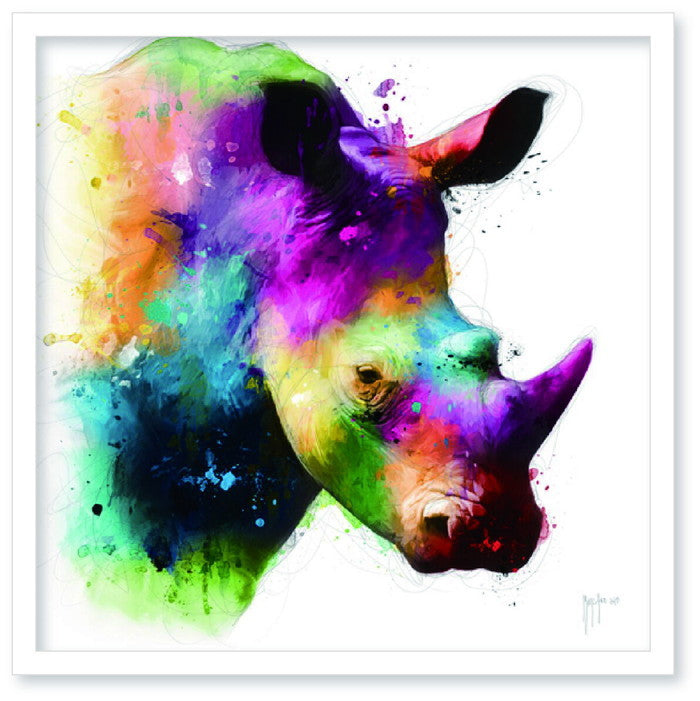 パトリス・マルチアーノ Murciano.Patrice Rhinoceros AP-10034 （ヒモ付） アート 絵 フレーム 店舗 カフェ ラウンジ ロビー ホテル 法人 kar-10921769s1の画像