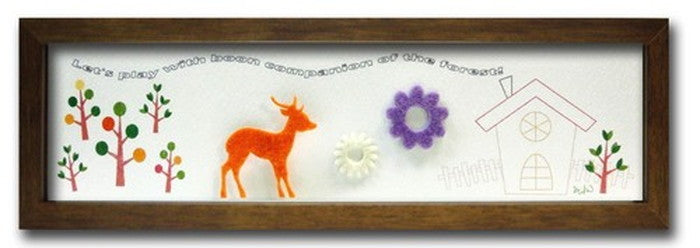 キッズコレクション インテリアアート アニマル シカ2 シカ PZ-9026 店舗 カフェ ラウンジ ロビー ホテル 法人 kar-3067186s3の画像